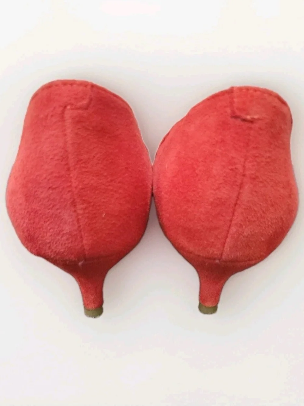Franco Sarto Red Suede Pointed-Toe Pumps